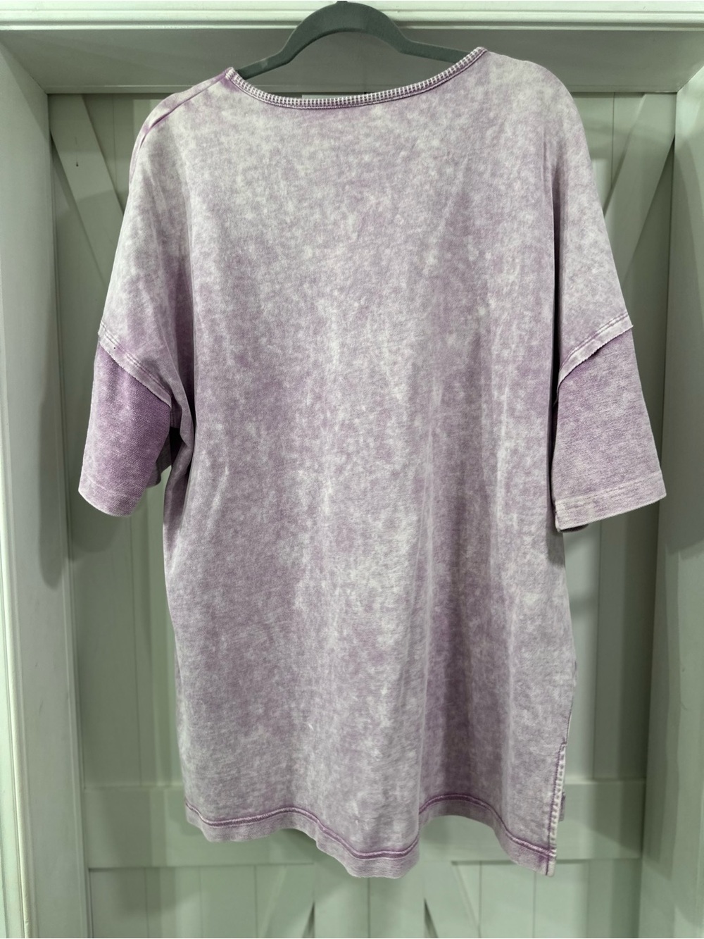 Lavender Mineral-Wash Pullover Tee - Picture 7 of 7